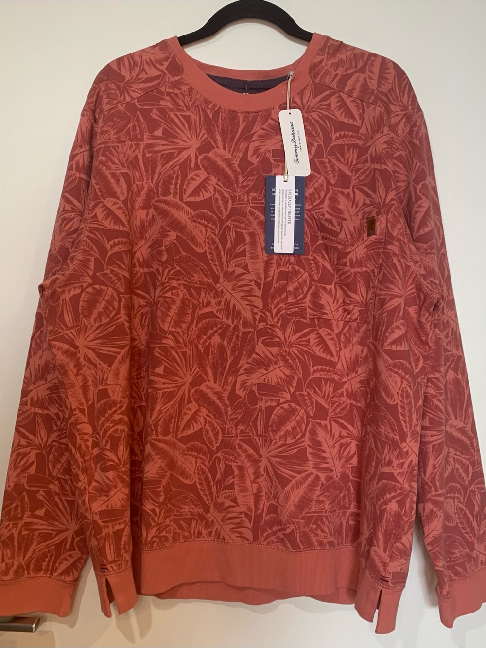Tommy Bahama Men’s NWT XL Crewneck Sweatshirt Ben & Terry Twilight Palms